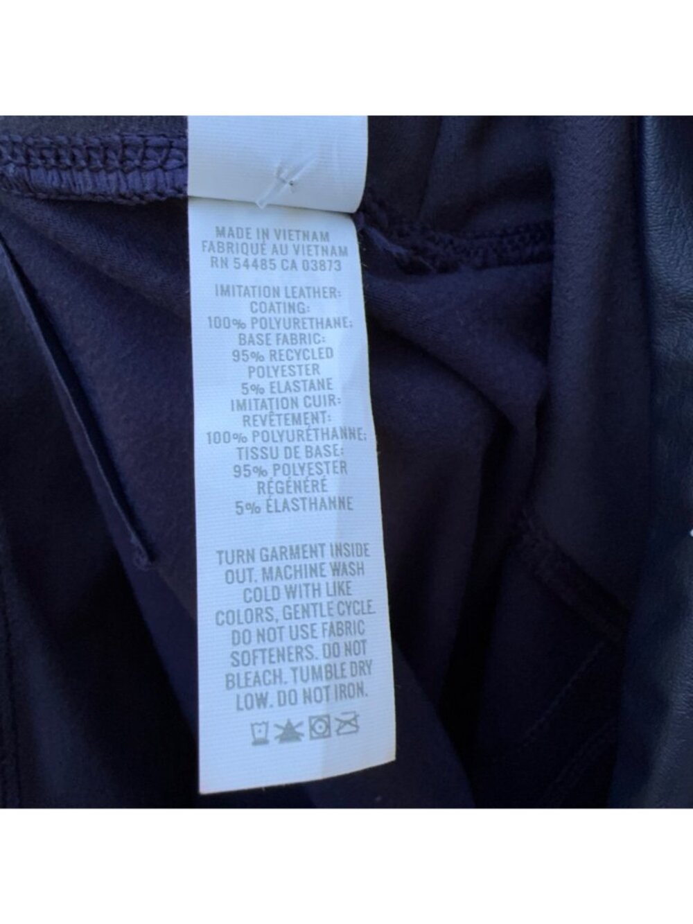 Offline By Aerie Womens Real Luxe Faux Leather Leggings Dark Blue Size S NWT - Picture 10 of 13